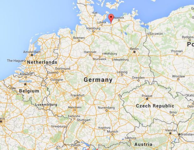 Location Wismar on map Germany