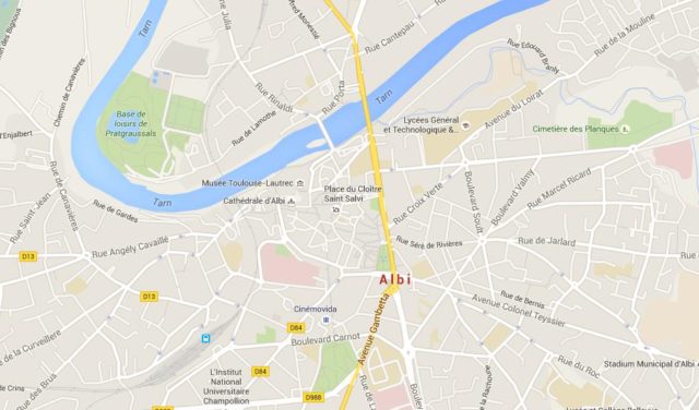 Map of Albi France
