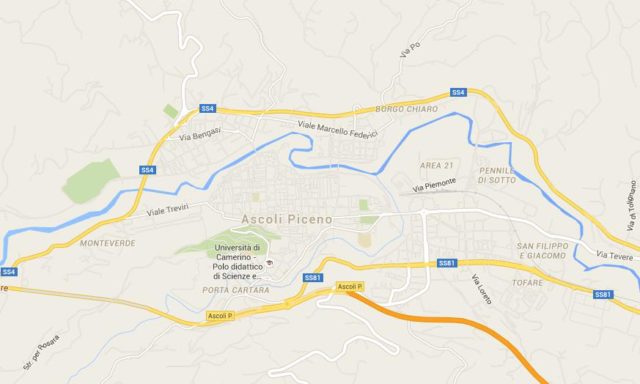 Map of Ascoli Piceno Italy