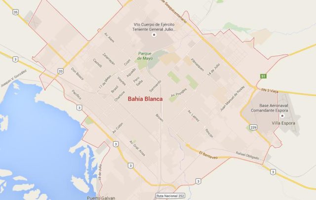 Map of Bahia Blanca Argentina