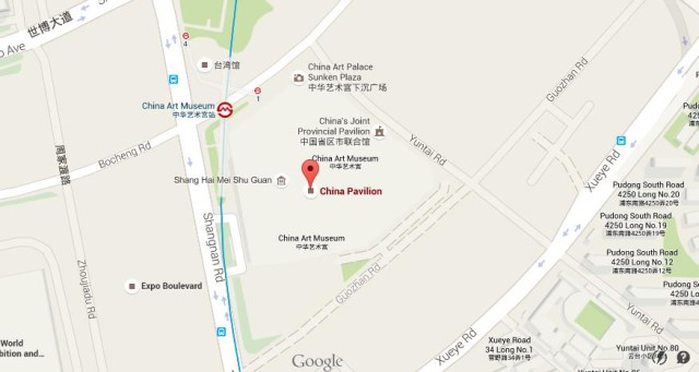 Map of China Pavilion Shanghai