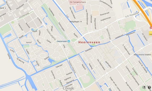 Map of Heerenveen Netherlands