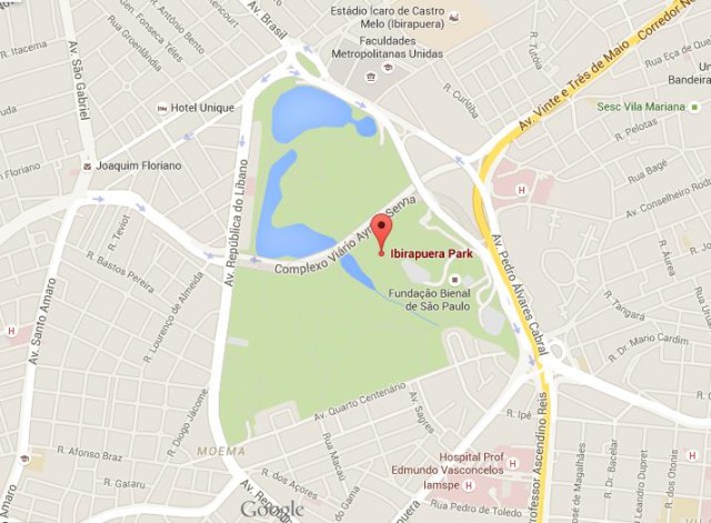 Map of Ibirapuera Park SP