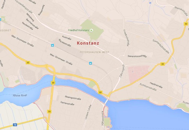 Map of Konstanz Germany