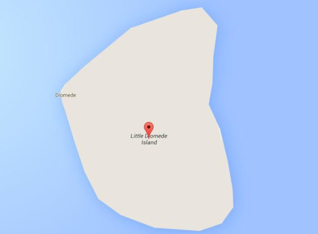Map of Little Diomede Island USA