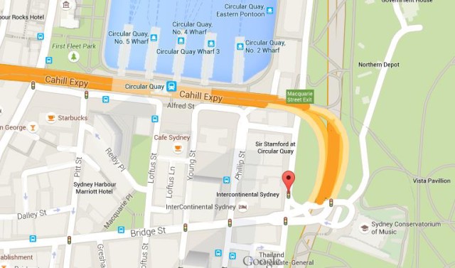 Map of Macquarie Street Sydney