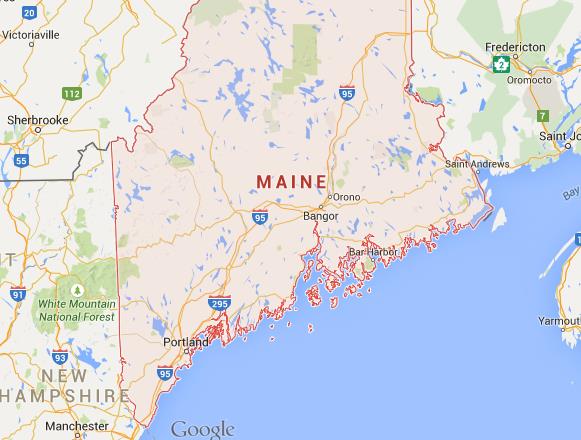 Map of Maine Islands USA