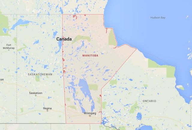 Map of Manitoba Canada