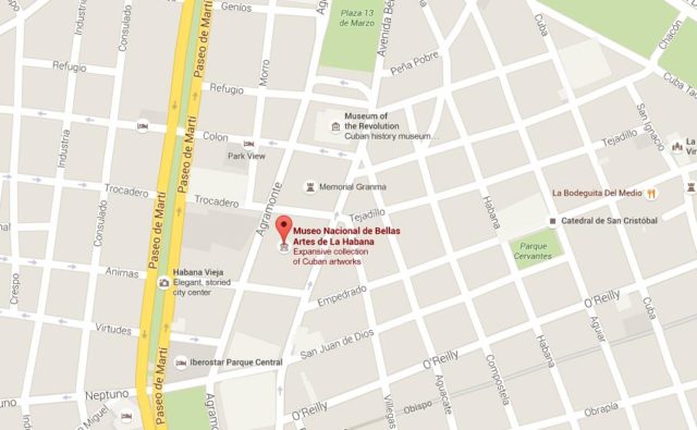Map of Museo de Bellas Artes Havana