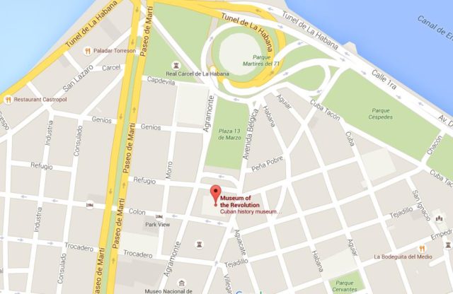 Map of Museo de la Revolucion Havana