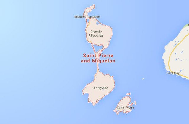 Map of St Pierre et Miquelon Canada
