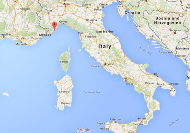 Location Alassio on map Italy