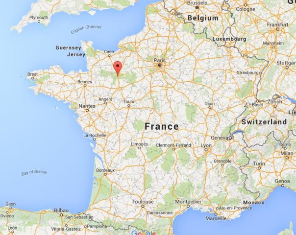 Location Alençon on map France