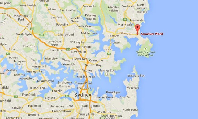 location Aquarium on map Sydney