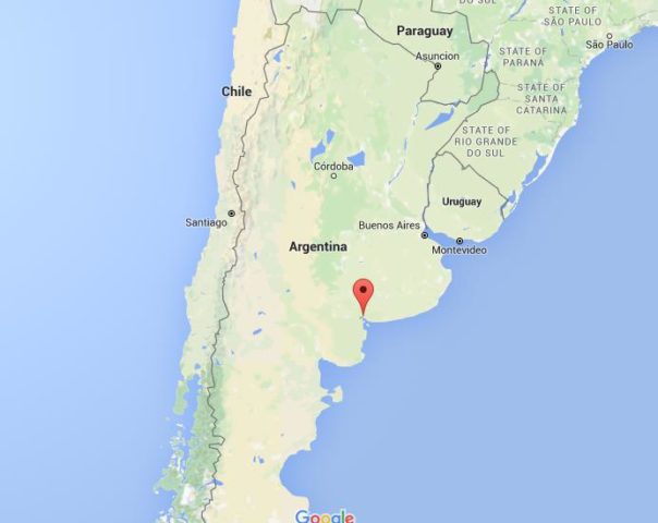 Location Bahia Blanca on map Argentina