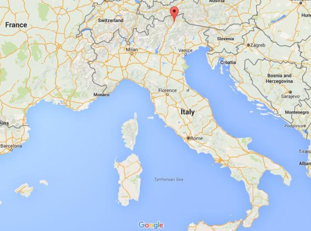 Location Bressanone on map Italy