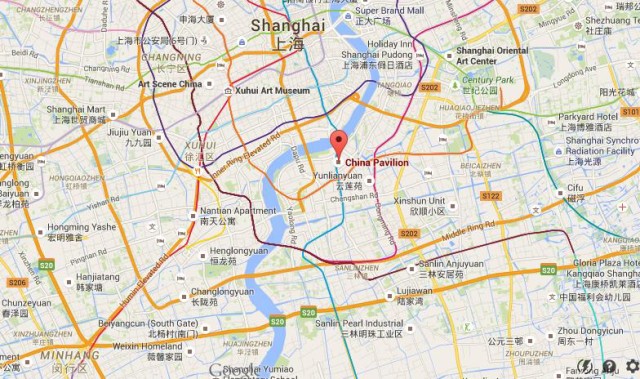 location China Pavilion on map Shanghai