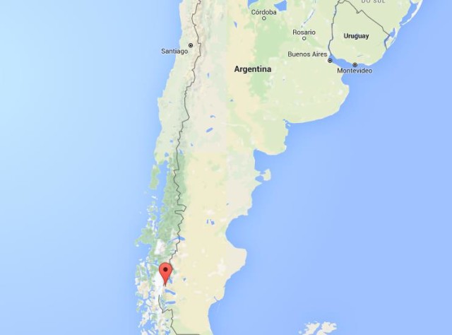 location El Chalten on map Argentina