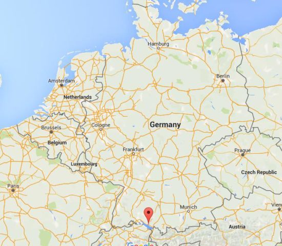 Location Friedrichshafen on map Germany
