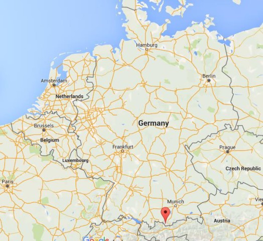 location Grainau on map Germany