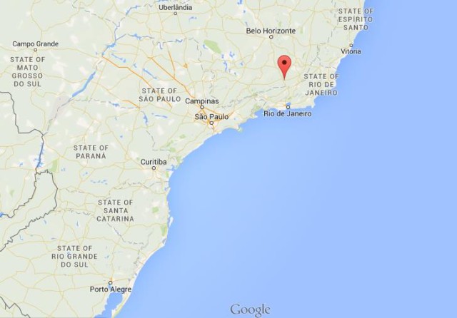 location Juiz de Fora on map Brazil