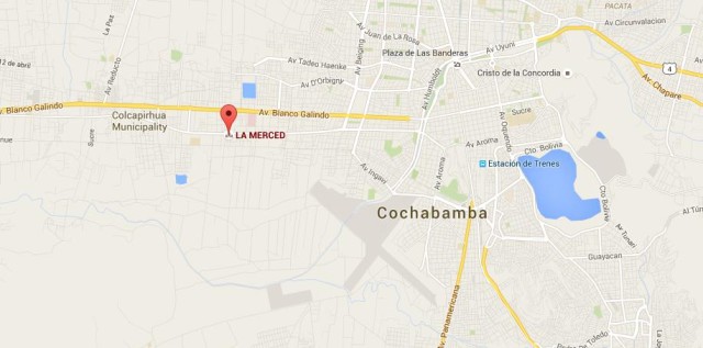 location La Merced on map Cochabamba