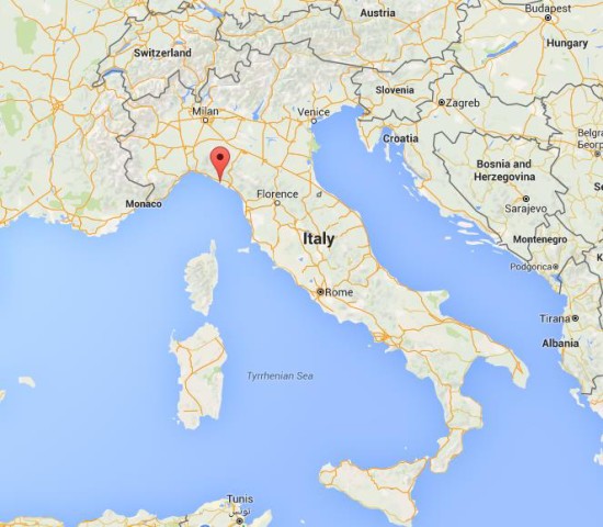 location Levanto on map Italy