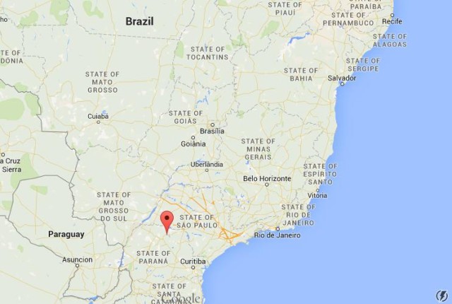 location Londrina on map Brazil