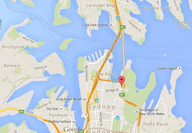 location Macquarie Street on map Sydney