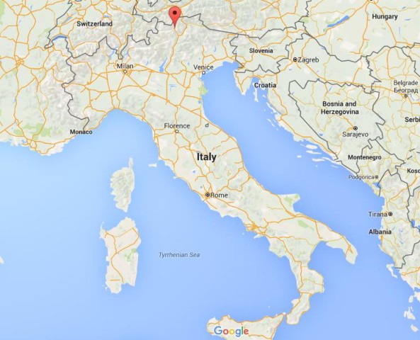 location Merano on map Italy