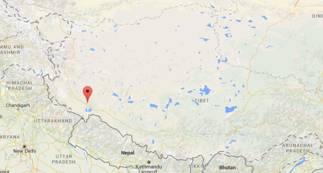 location Mount Kailash on map Tibet