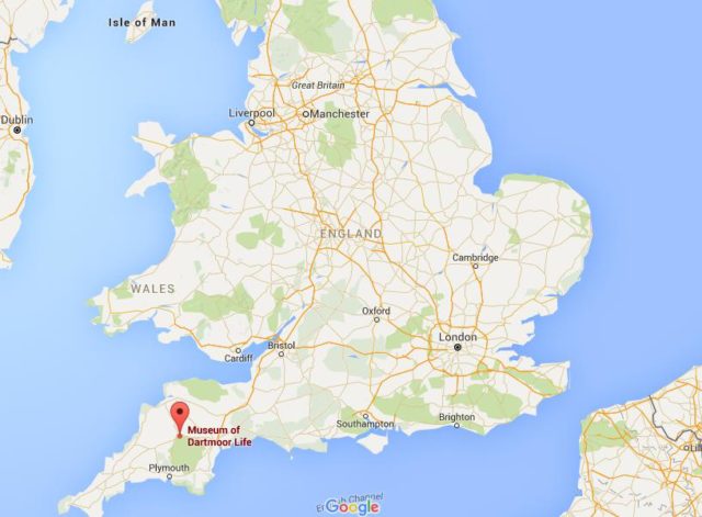 Location Museum of Dartmoor Life on map England
