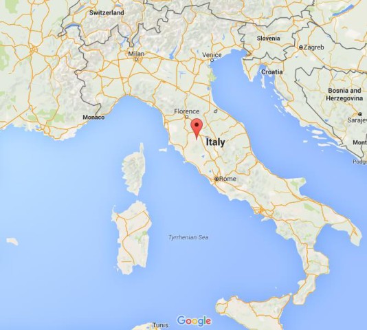 location Pienza on map Italy