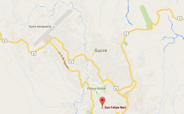 location San Felipe Convent on map Sucre