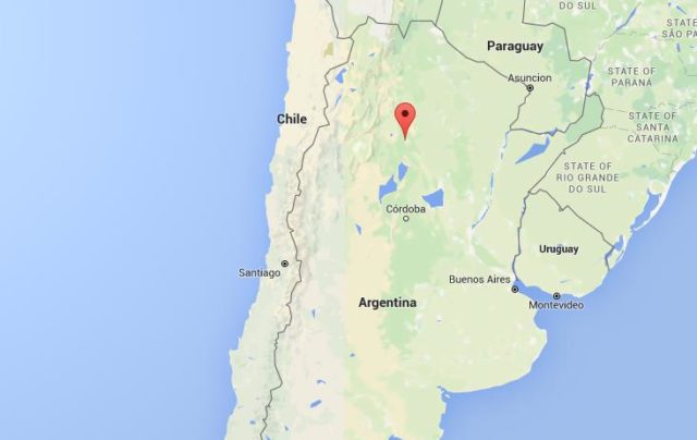 Location Santiago del Estero on map Argentina