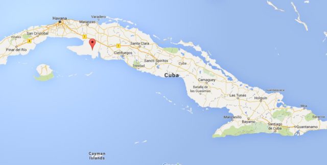 Location Zapata Peninsula on map Cuba