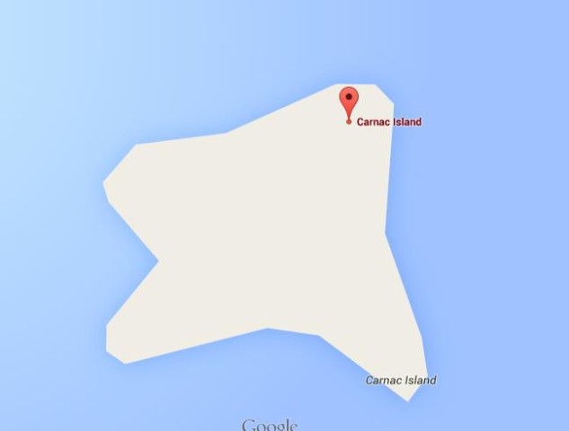 Map of Carnac Island Australia