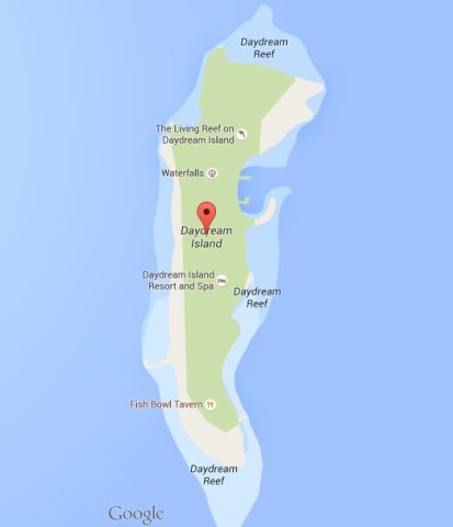 Map of Daydream Island Australia