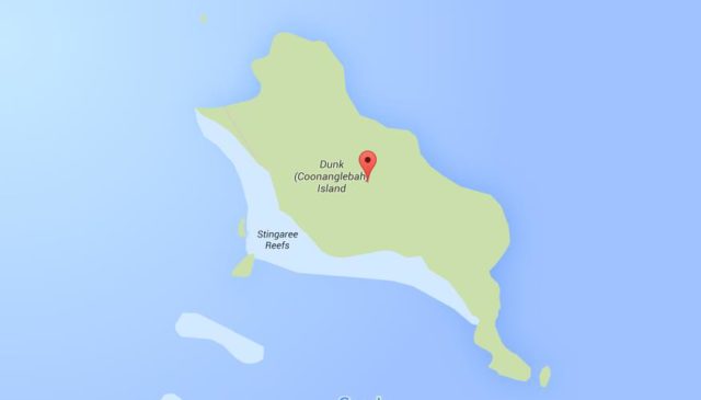 Map of Dunk Island Australia