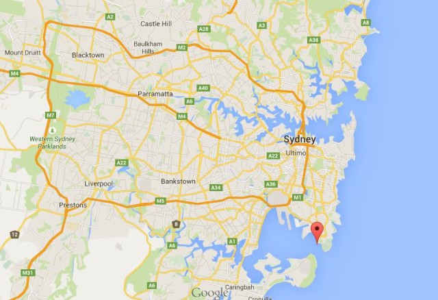 location Bare Island on map of Sydney