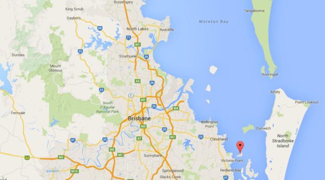 Location Coochiemudlo Island on map Brisbane