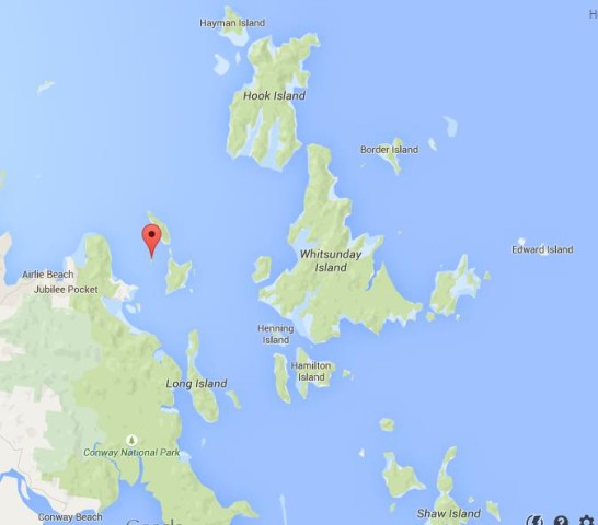 location Daydream Island on map Whitsundays