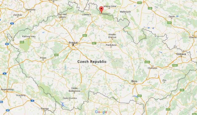 Location Harrachov on map Czech Republic