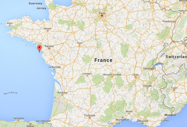 Location Ile de Noirmoutier on map France