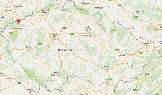 Location Jachymov on map Czech Republic