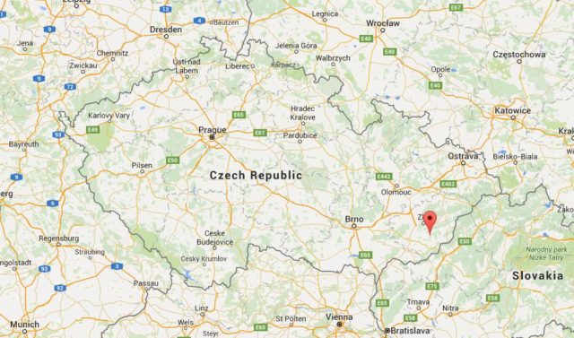Location Luhacovice on map Czech Republic