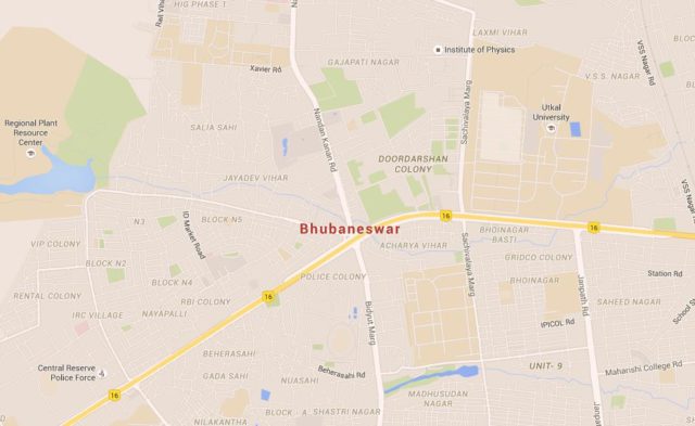 Map of Bhubaneswar India