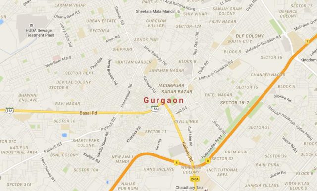 Map of Gurgaon India