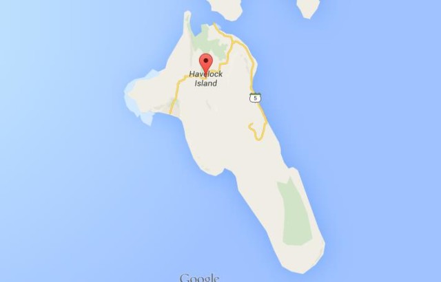 Map of Havelock Island India