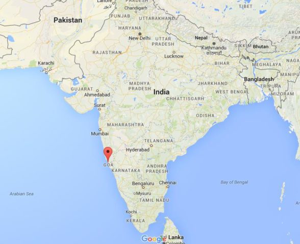 Location Anjuna on map India